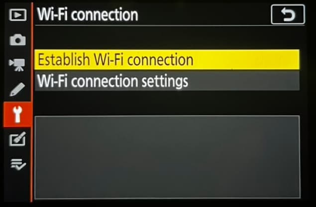 Wi-Fi connection — Establish Wi-Fi connection
