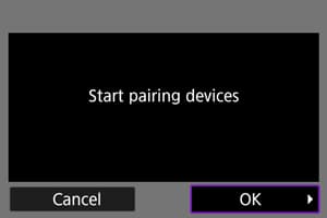 Camera — Start pairing devices prompt